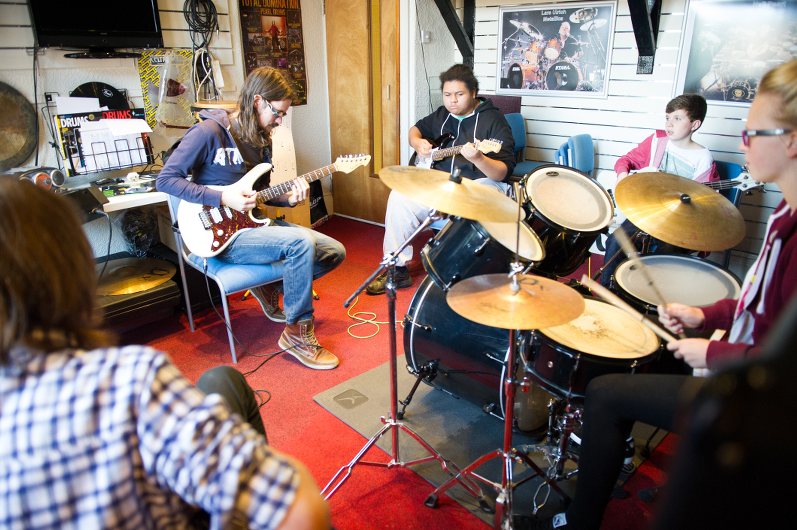 Mike teaching Live Zone band workshop