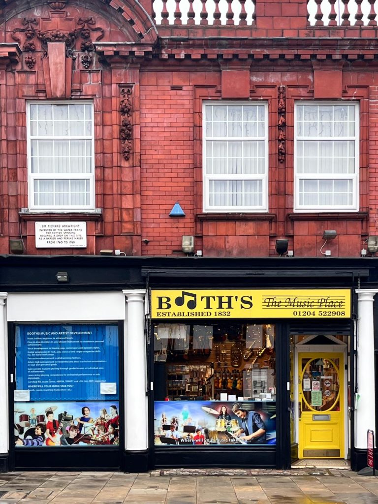 Outside photograph of Booths Music