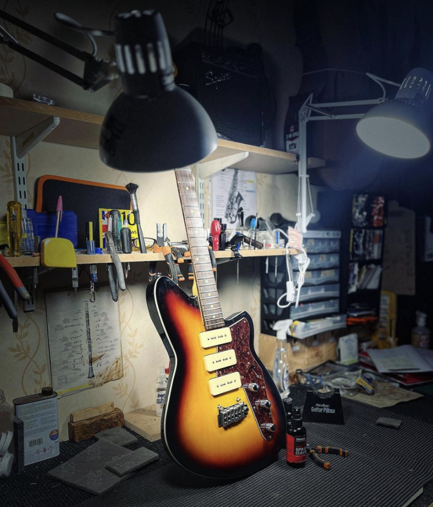 Guitar on Workbench