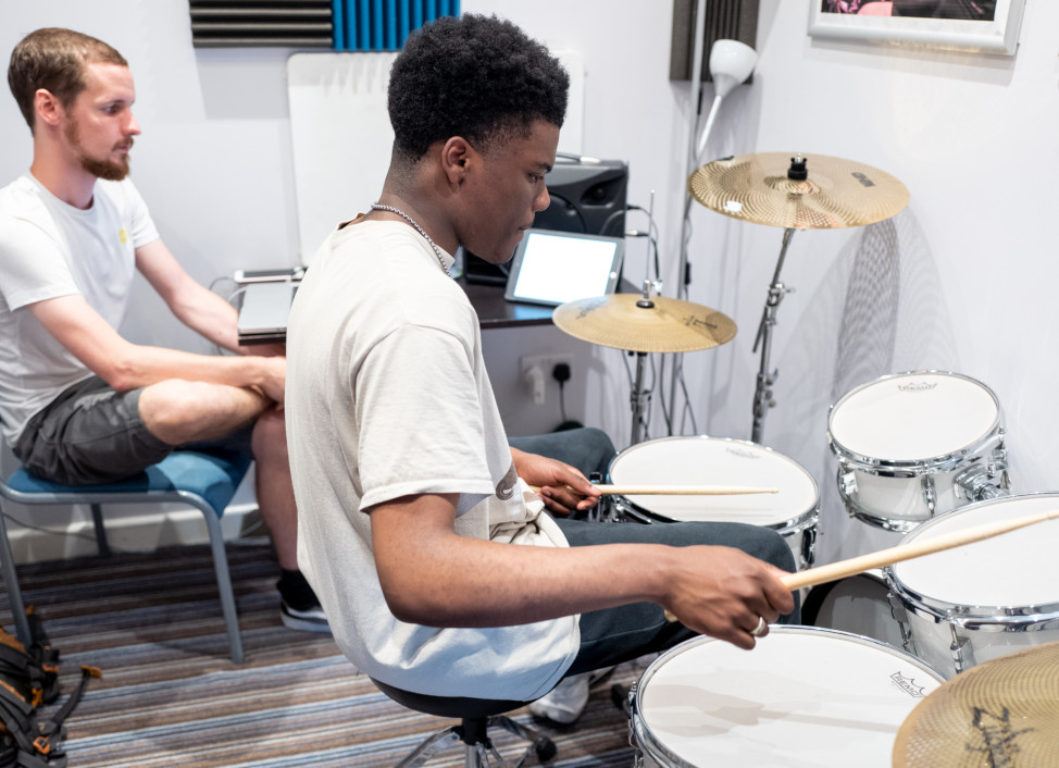 Drum Lesson in Room 15