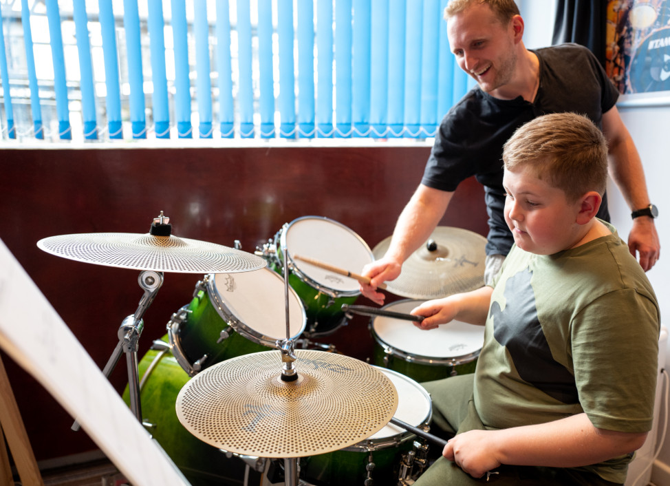 Percussion Lessons at Booths in Room 14